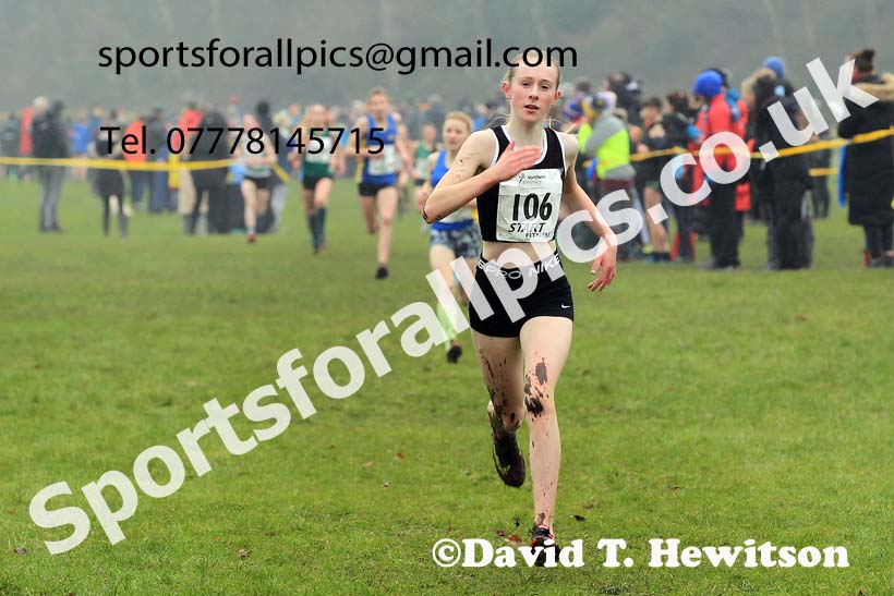 Girls Under-13s 2023 Northern Cross Country Champs., Witton Park, Blackburn. Photo: David T. Hewitson/Sports for All Pics
